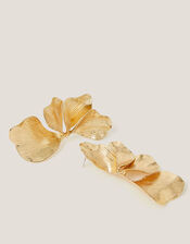 Textured Flower Drop Earrings, , large