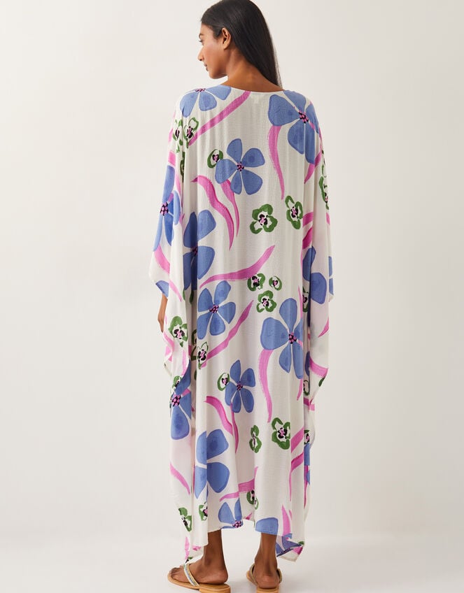 Fiona Maxi Print Kaftan, Ivory (IVORY), large