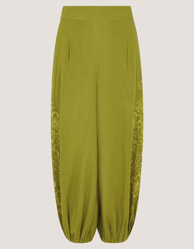 Effie Embroidered Balloon Pants, Green (GREEN), large