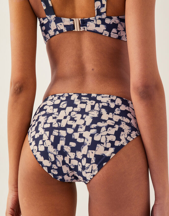 Ania Abstract Print Bikini Bottom, Black (BLACK), large