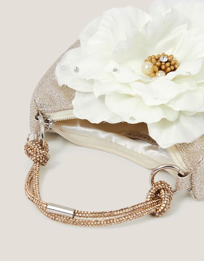 Oversized Flower Scoop Bag, Gold (GOLD), large