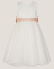 Lace Tulle Bridesmaid Dress, Ivory (IVORY), large