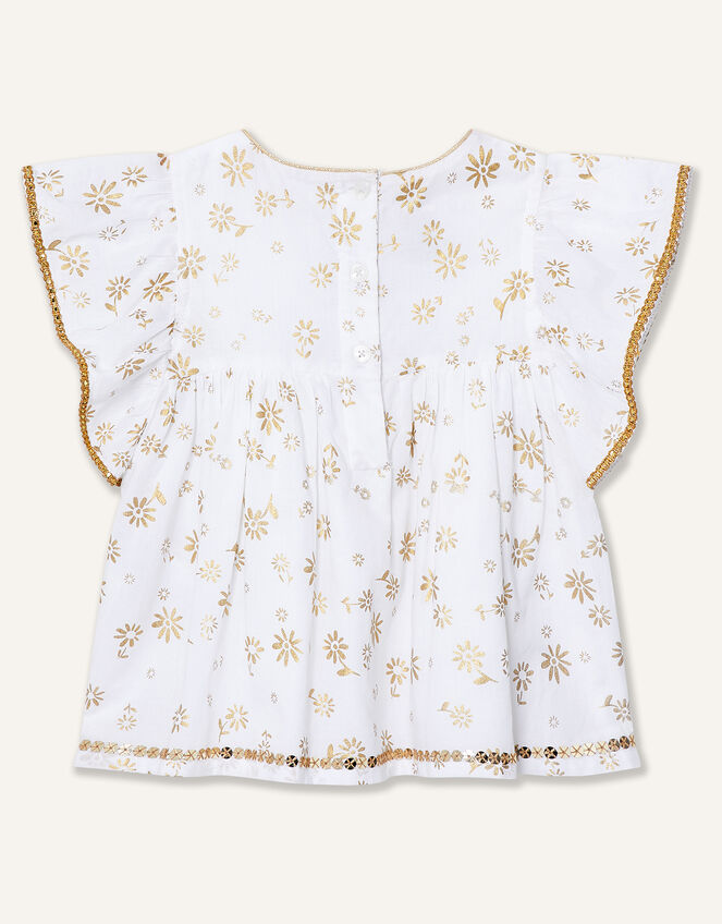 Baby Daisy Foil Top and Legging set , Ivory (IVORY), large