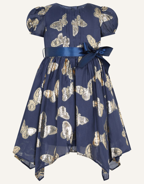 Baby Rosalie Butterfly Dress Blue, Blue (NAVY), large