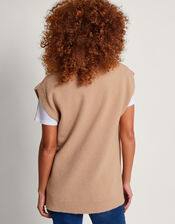 Billie Button Side Tabard, Camel (CAMEL), large