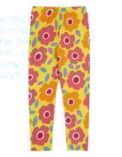 Frugi Libby Printed Leggings, Yellow (YELLOW), large