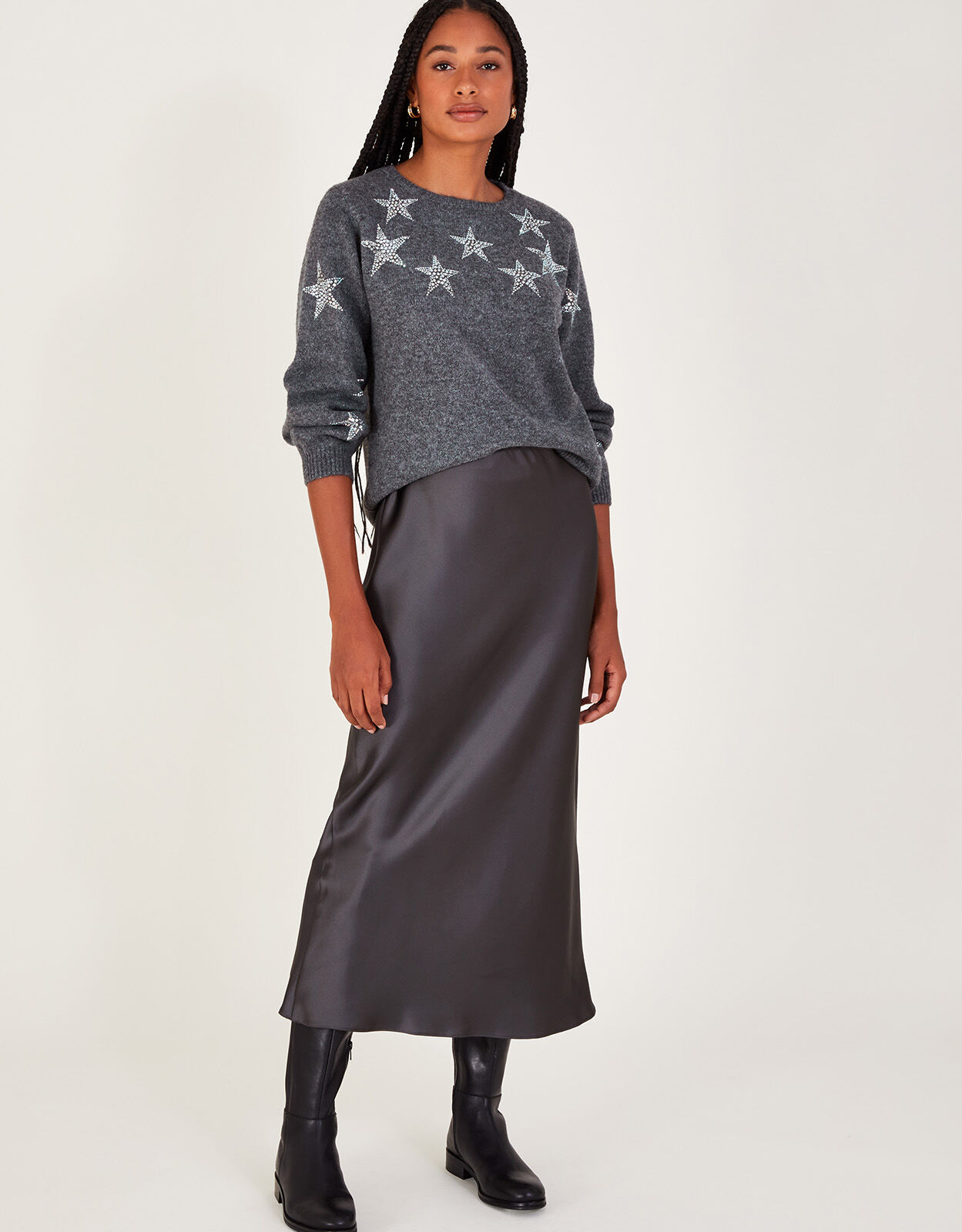 Sabrina Star Jumper Grey
