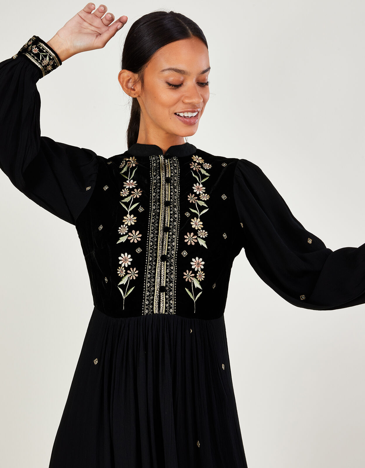 Monsoon black dress outlet