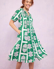 East Ula Print Dress, Green (GREEN), large