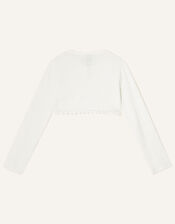 3D Flower Cardigan, Ivory (IVORY), large
