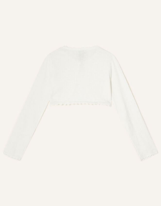 3D Flower Cardigan, Ivory (IVORY), large