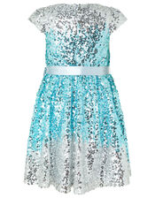 Irianne Blue Ombre Sequin Party Dress, Blue (BLUE), large
