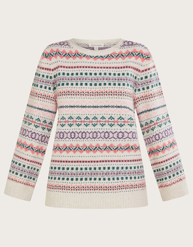 Fair Isle Jumper Ivory | Jumpers | Monsoon Global.