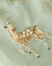 Enchanted Tulle Ruffle Christmas Dress, Green (GREEN), large