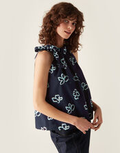 Mirla Beane Blaire Top, Blue (NAVY), large