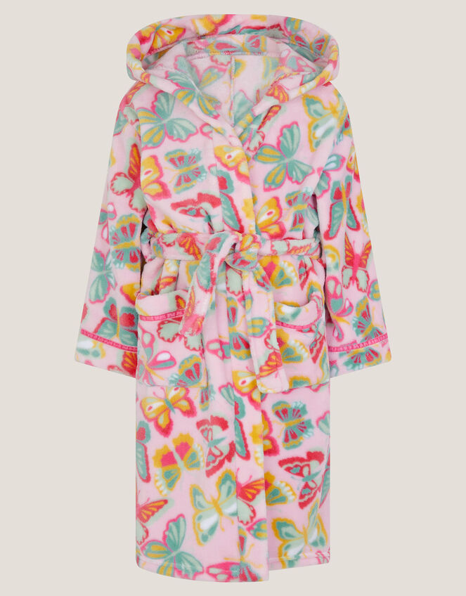 Butterfly Print Dressing Gown, Pink (PINK), large