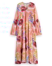 Scotch and Soda Crinkle Maxi Dress, Pink (PINK), large