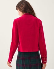 Monsoon x Sarah Corbett-Winder Velvet Military Jacket, Red (RED), large