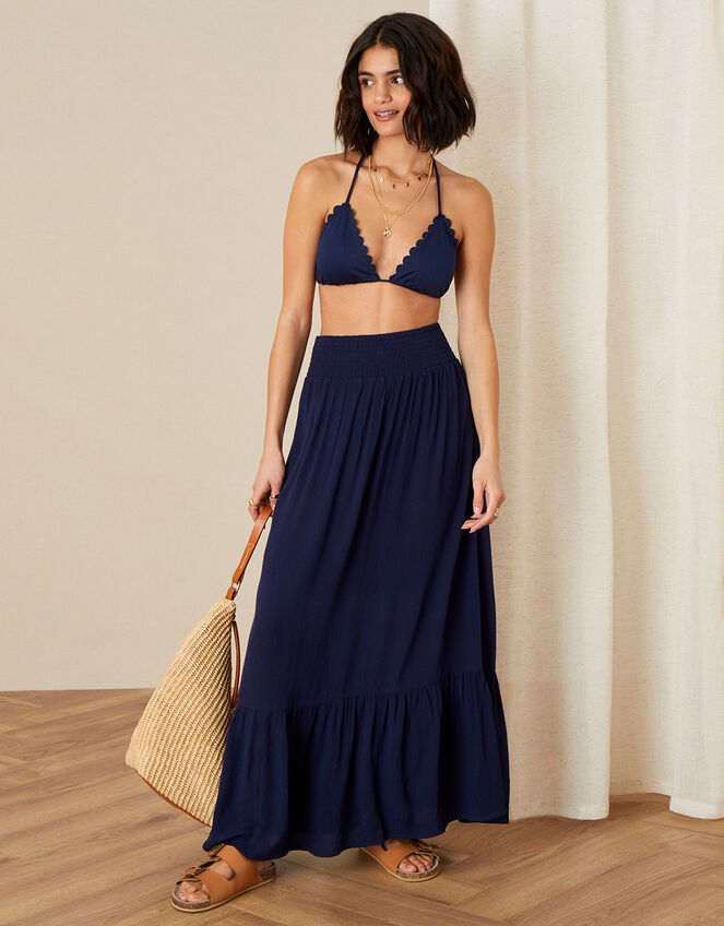 Maxi Beach Skirt, Blue (NAVY), large