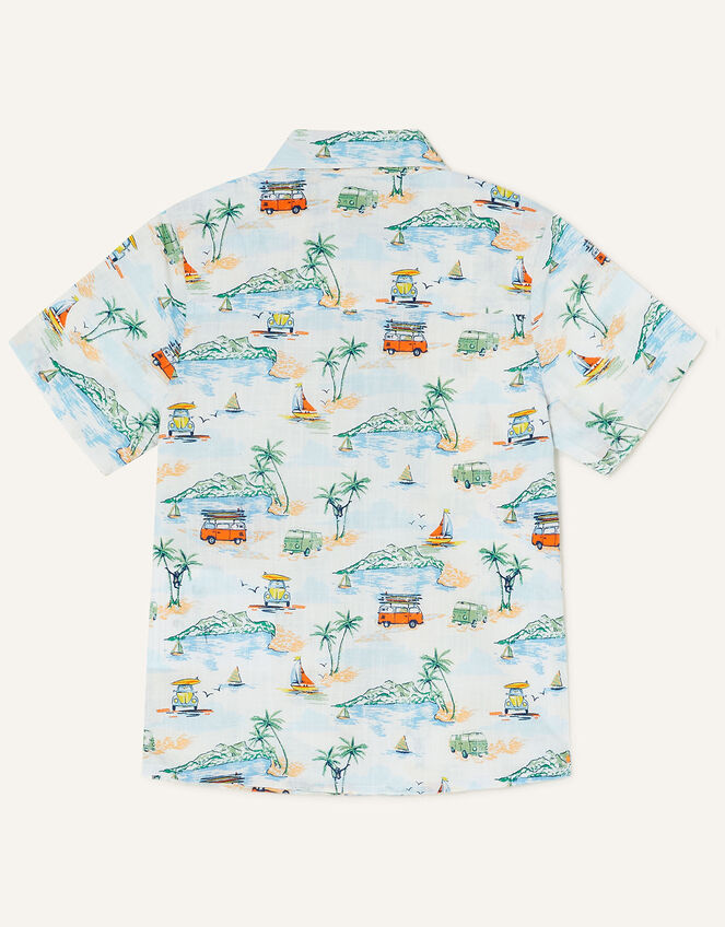 Campervan Short Sleeve Shirt, Ivory (IVORY), large