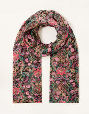 Printed Silk Scarf, , large