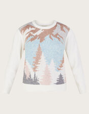 Paige Pattern Jumper, Ivory (IVORY), large