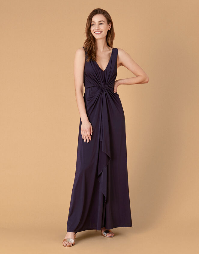 Jessie Jersey Twist V Neck Maxi Dress Blue | Evening Dresses | Monsoon  Global.