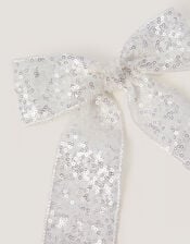 Sequin Bow Hair Clip, , large
