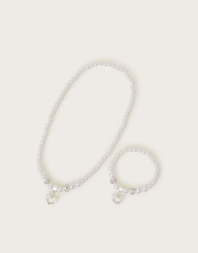 Bridesmaid Faux Pearl Jewelry Set, , large