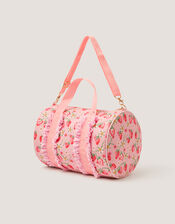 Strawberry Gingham Duffle Bag, , large