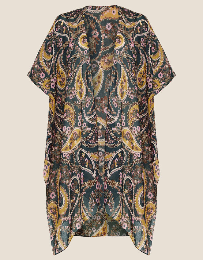 Paisley Print Cover Up in Recycled Polyester, , large