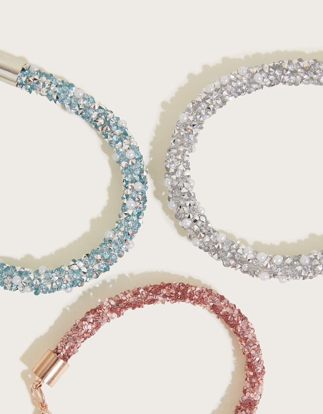 Pearl Dazzle Bracelets Set of Three, , large