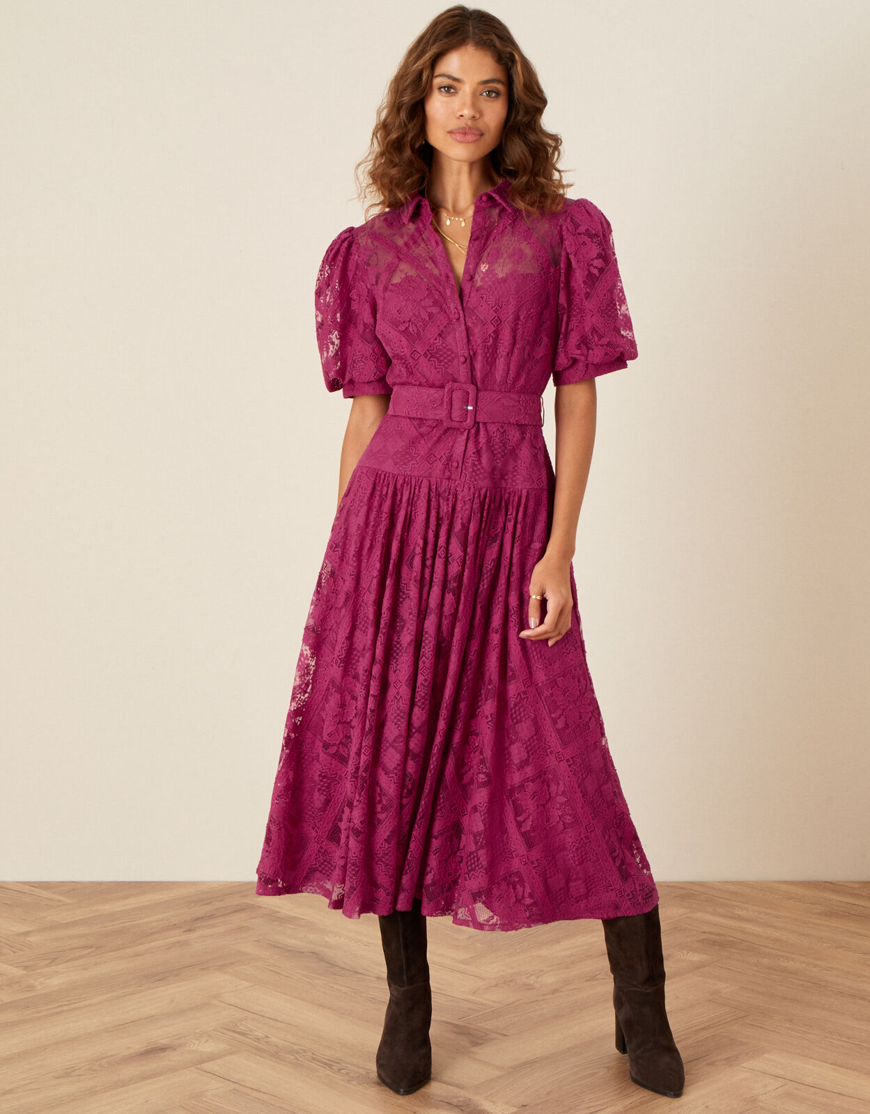 Leila Lace Shirt Dress Red Shirt Dresses Monsoon Global