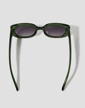 Chunky Oval Sunglasses, Green (GREEN), large