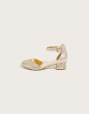 Glitter Two-Part Heels, Gold (GOLD), large