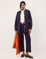 Sadie Frill Denim Jacket, Blue (INDIGO), large