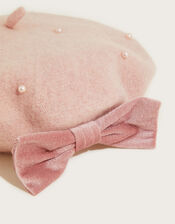 Emily Pearl Beret, Pink (PINK), large