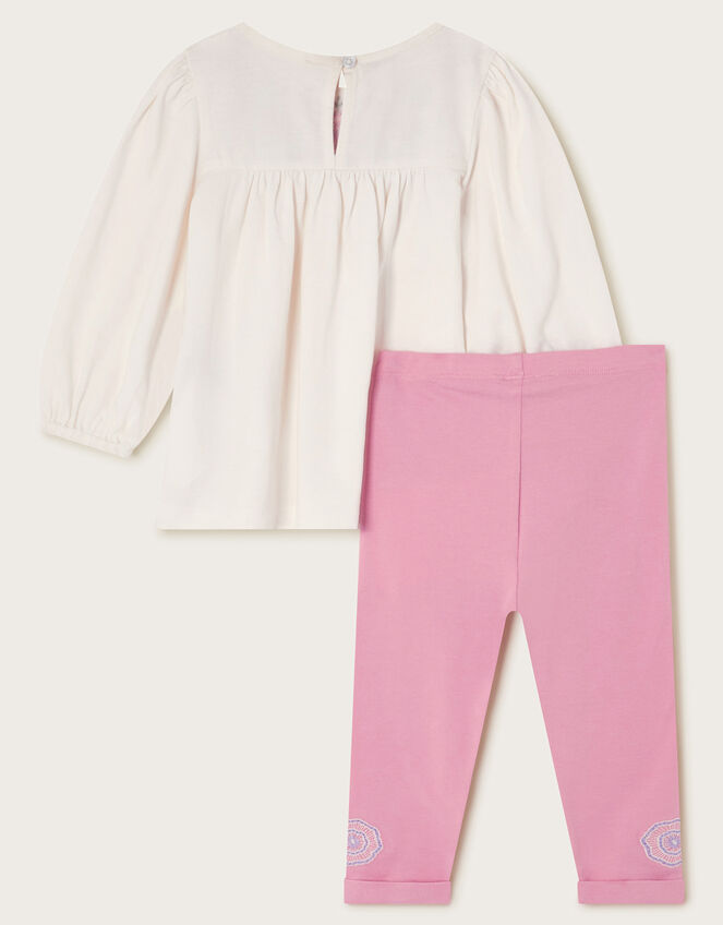 Baby Embroidered Tunic and Leggings Set, Pink (PINK), large