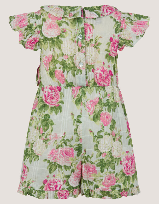 Baby Floral Frill Playsuit , Green (GREEN), large