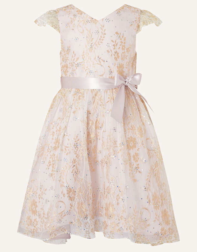 Sparkle Lace Dress , Pink (PINK), large