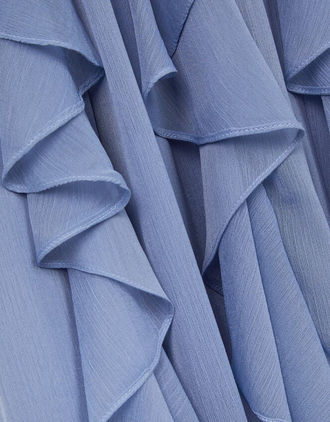 Arizona Halter Ruffle Prom Dress, Blue (PALE BLUE), large