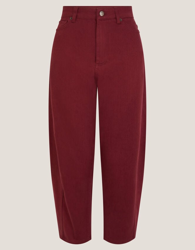 Leah Barrel Jeans, Red (BURGUNDY), large