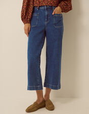 Arlo Regular Cropped Jeans, Blue (MID AUTHENTIC BLUE), large