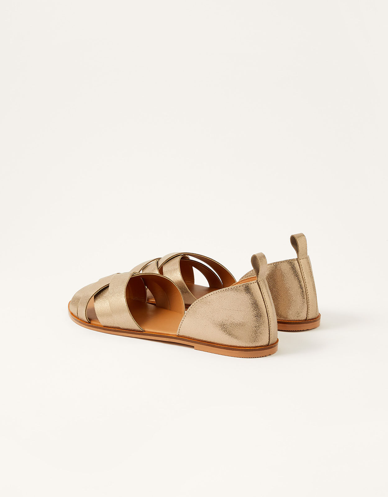 Leather cross shop sandals