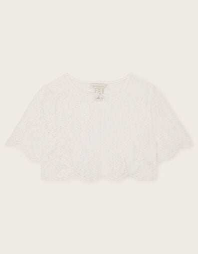 Lola Lace Bridesmaid Shrug, Ivory (IVORY), large