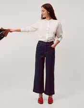 Hallie Regular Cropped Wide Leg Jeans, Blue (INDIGO), large