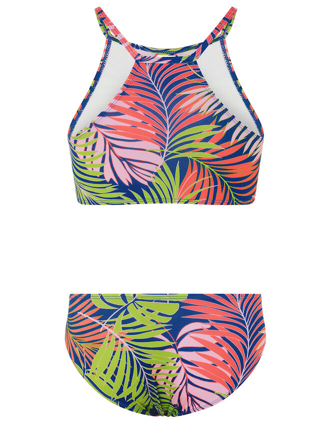 Palm Print Bikini, Blue (BLUE), large