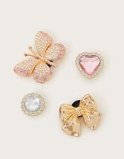 4-Pack Sparkly Gems and Butterfly Clog Charms, , large