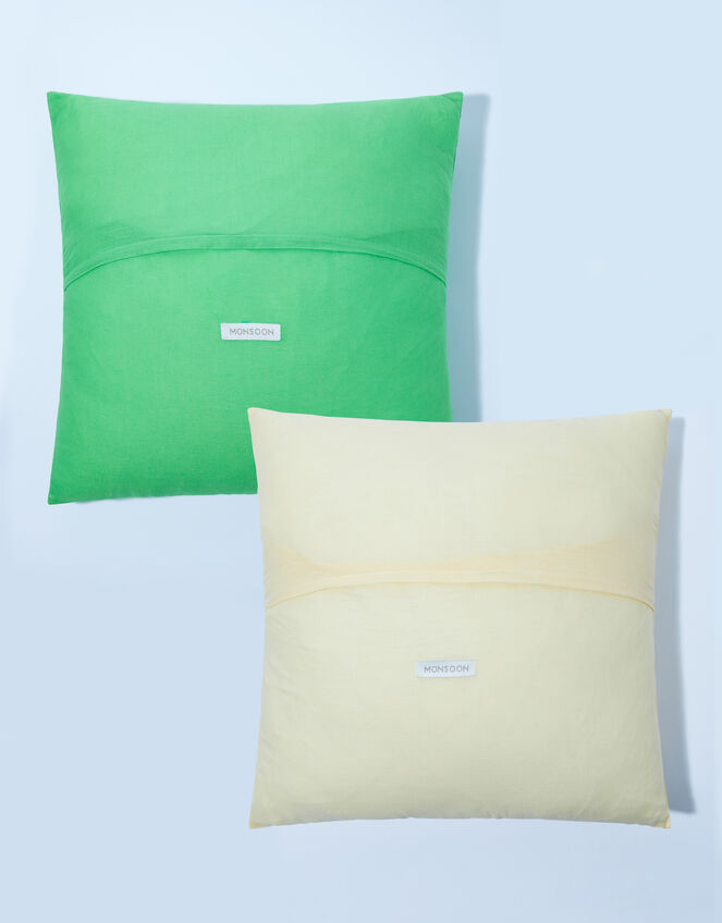 2-Pack Geometric Embroidered Cushion Covers, , large