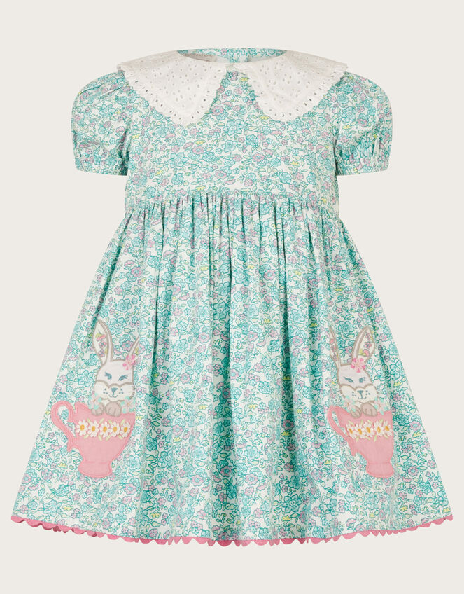 Baby Bunny Teacup Dress, Blue (AQUA), large